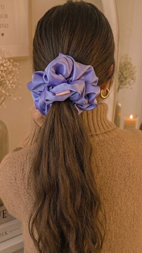 Scrunchie Saten L Lila