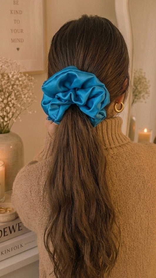Scrunchie Saten L Petroleo